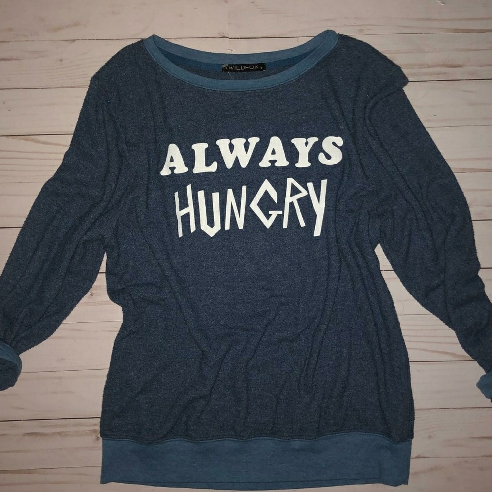 NWOT Wildfox "Always hungry" sweater